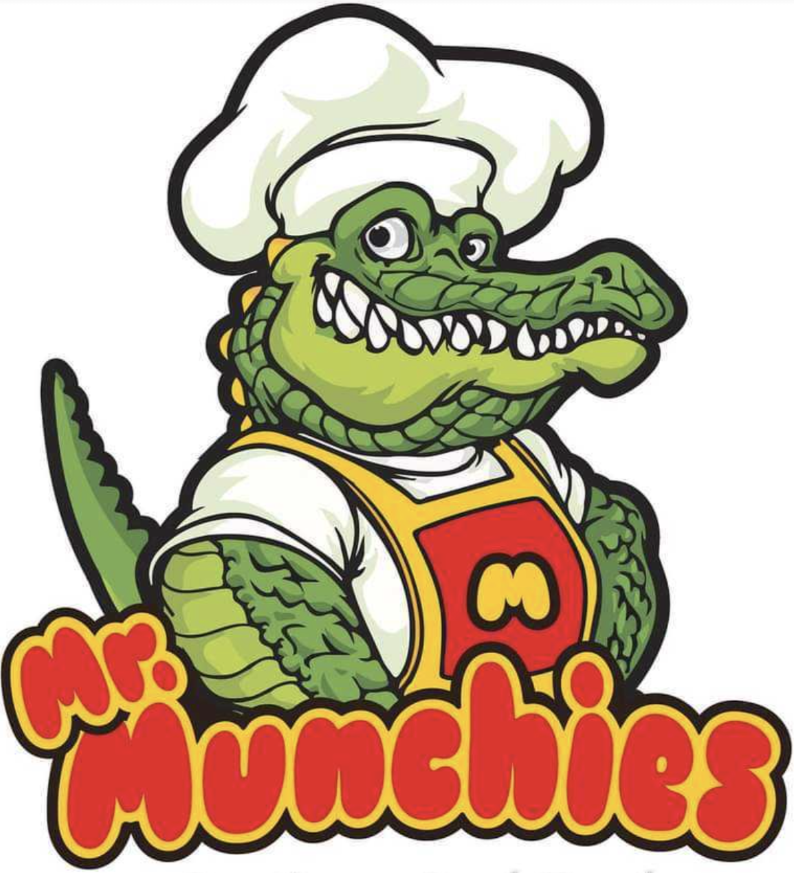 Mr. Munchies alligator chef mascot